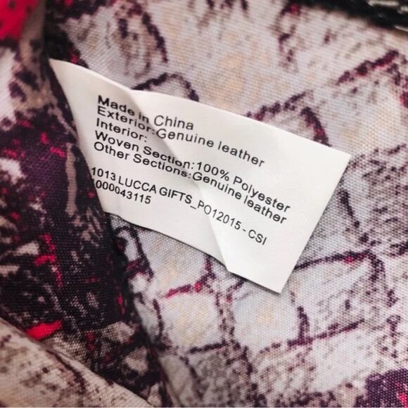 Elliott Lucca Womens Wristlet Wallet Silver Metallic Woven Leather Zip Around EC - Picture 8 of 9